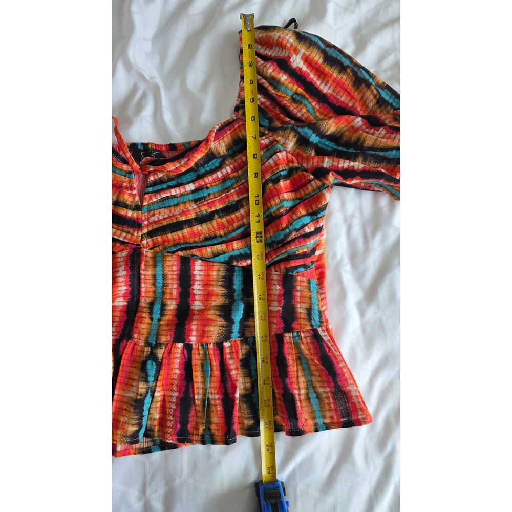 NwT Jessica Simpson 100% Cotton Tie Dye Blouse XL - Picture 8 of 10